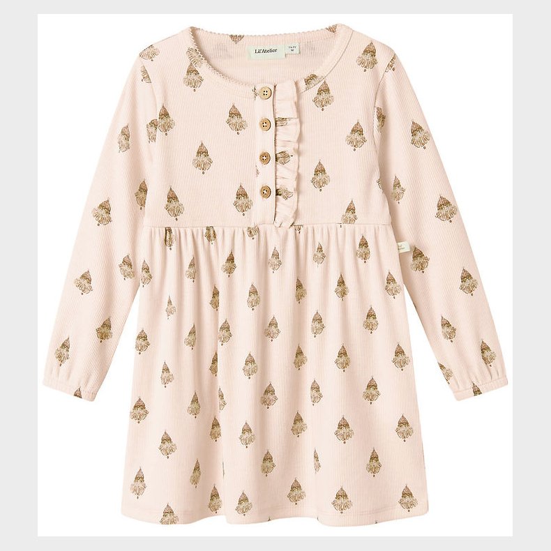 Lil' Atelier Kjole - Rib - NmfLavo - Pastel Parchment