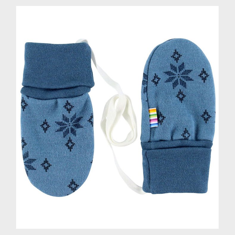 Joha Luffer m. Tommel - Uld/Bomuld - Bl�/Snefnug