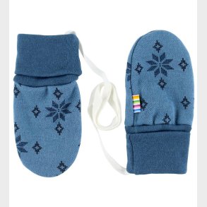 Joha Luffer m. Tommel - Uld/Bomuld - Bl/Snefnug