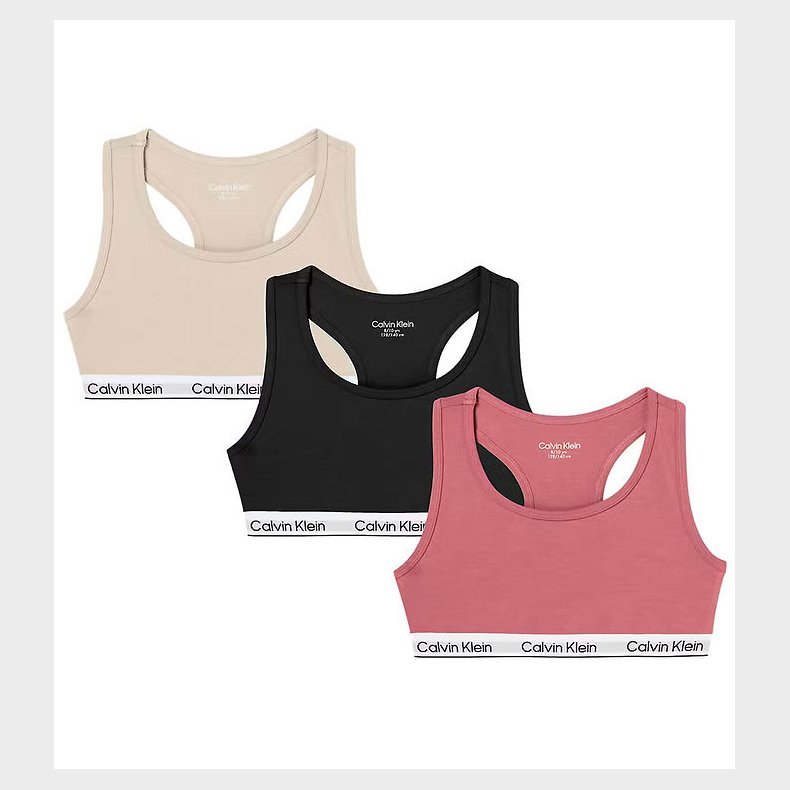 Calvin Klein Toppe - 3-pak - Brandied Apricot/Whitecap Gray/Sort