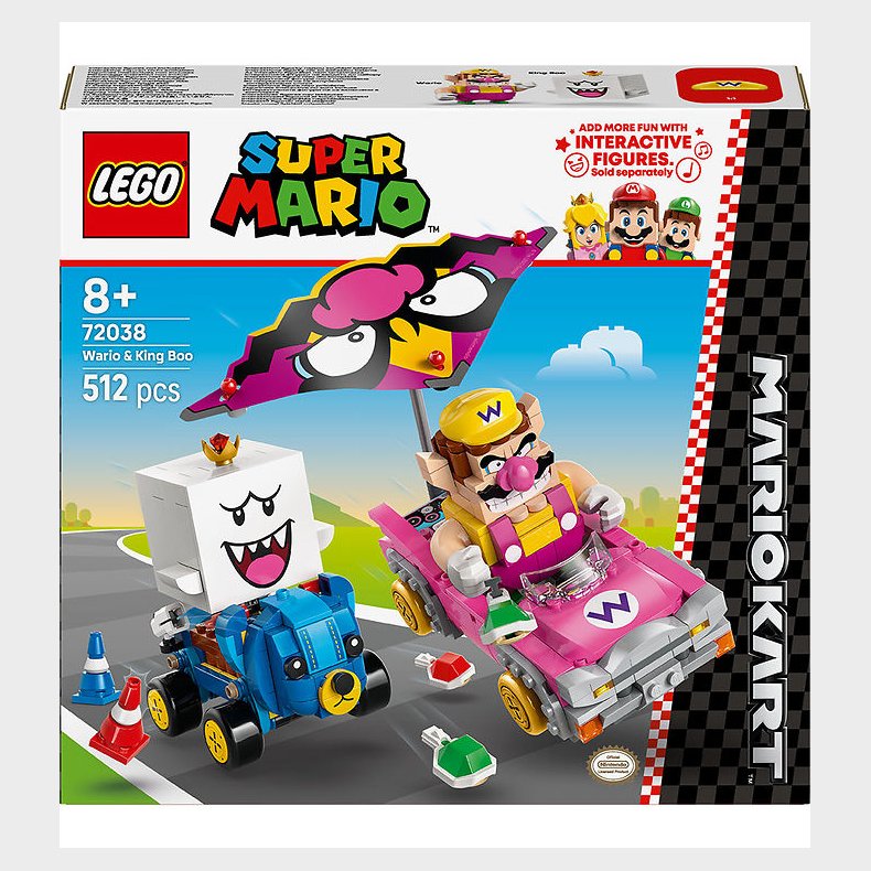 LEGO® Super Mario - Mario Kart Wario Og King Boo 72038 - 512 Del