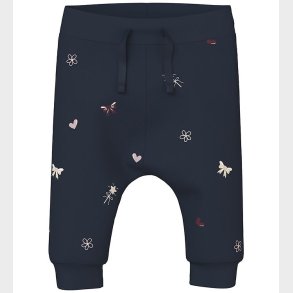 Name It Bukser - NbfVandora - Navy Blazer/Flowers and Hearts
