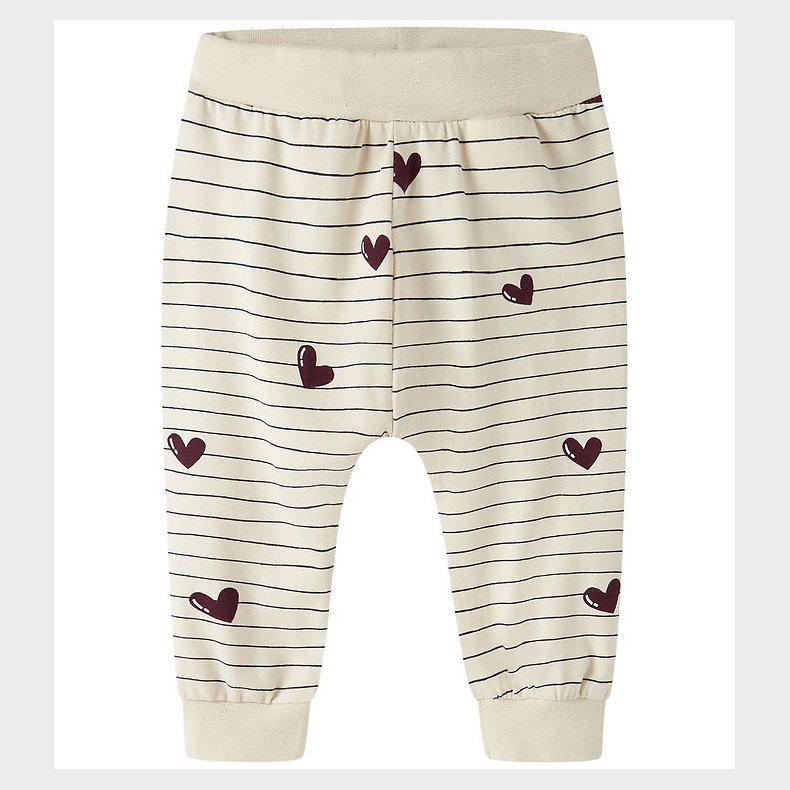 Name It Bukser - NbfVandora - Summer Sand/Stripes and Hearts
