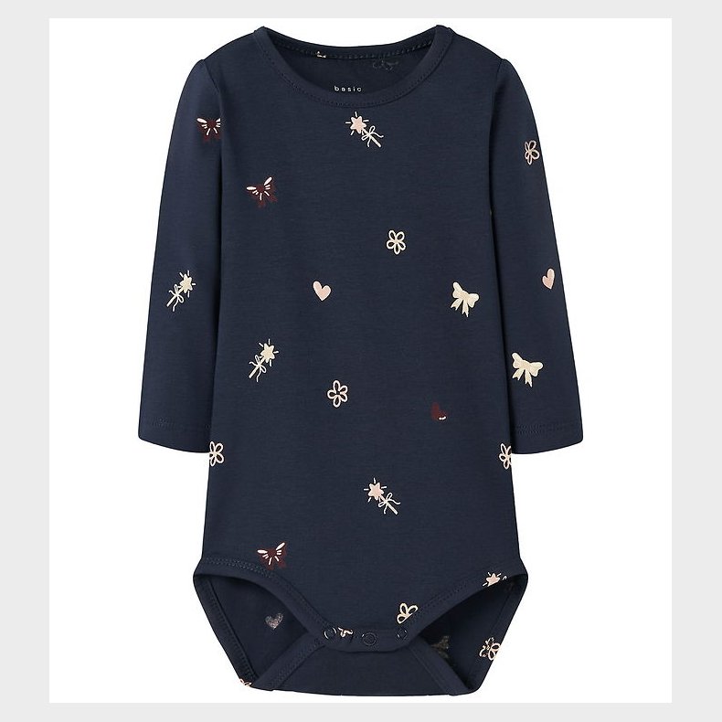 Name It Body l/ - NbfVandora - Navy Blazer/Flowers and Hearts