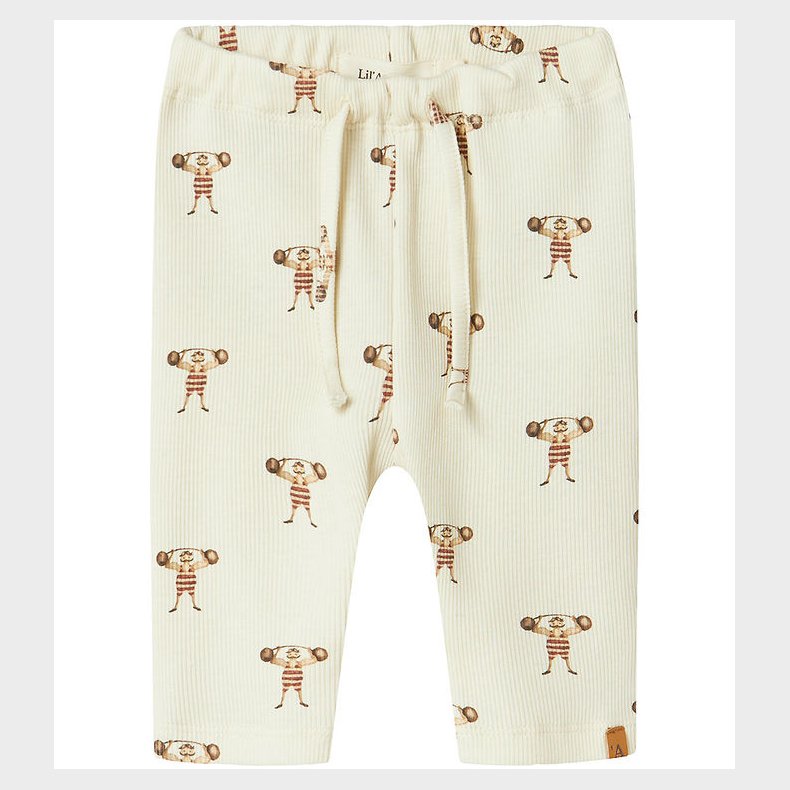 Lil Atelier Bukser - Rib - NbmLavo - AOP - Turtledove