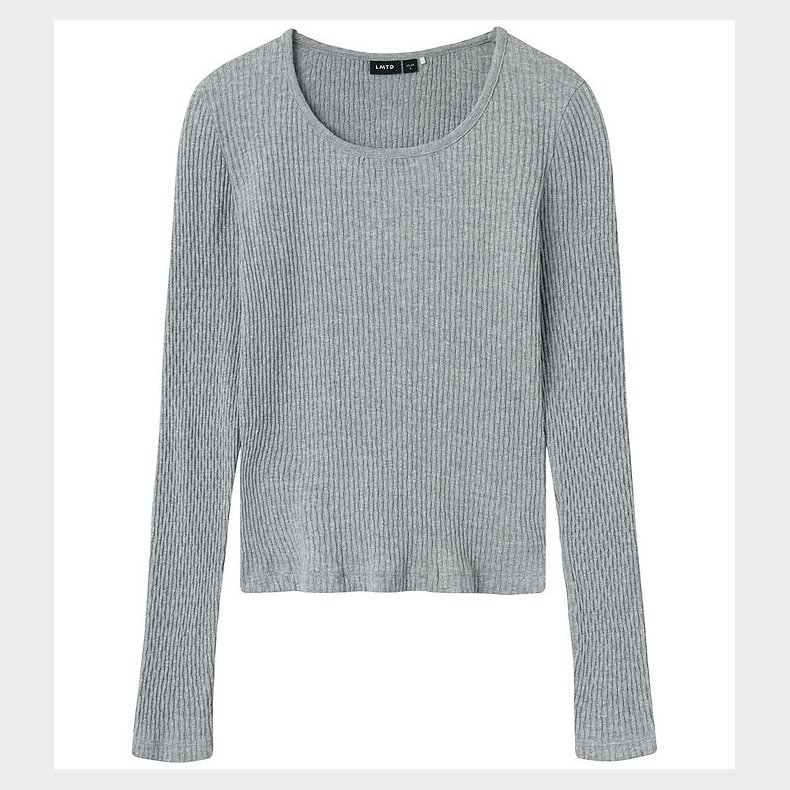 LMTD Bluse - Rib - NlfNinusa - Grey Melange