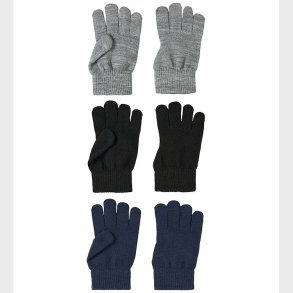 Name It Handsker - NkmMagic - 6-pak - Black/GREY SPELLBOUND