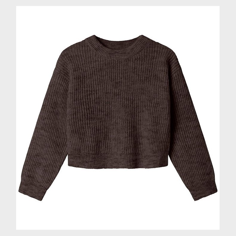 Name It Bluse - Strik - NkfHolly - Boxy - Seal Brown