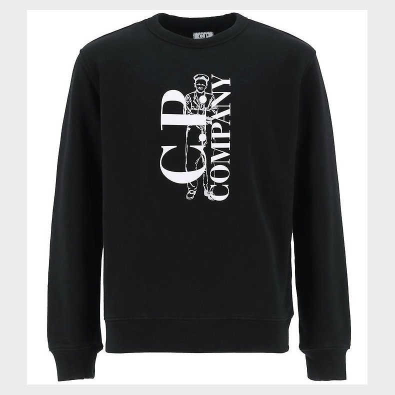 C.P. Company Sweatshirt - Sort m. Hvid