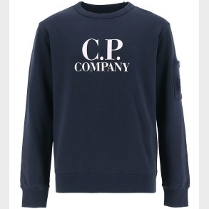 C.P. Company Sweatshirt - Total Eclipse Blue m. Hvid