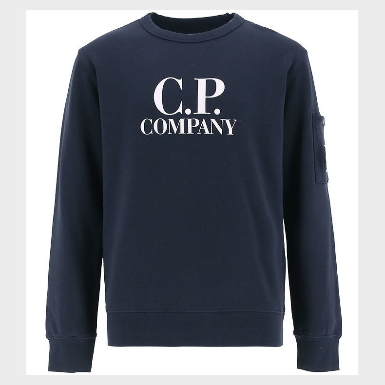 C.P. Company Sweatshirt - Total Eclipse Blue m. Hvid
