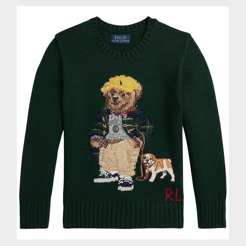 Polo Ralph Lauren Bluse - Strik - Moss Agate m. Bamse