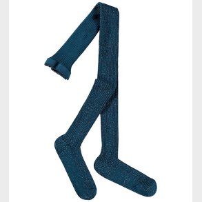 Molo Str�mpebukser - Glitter Rib Tights - Cosmic Green