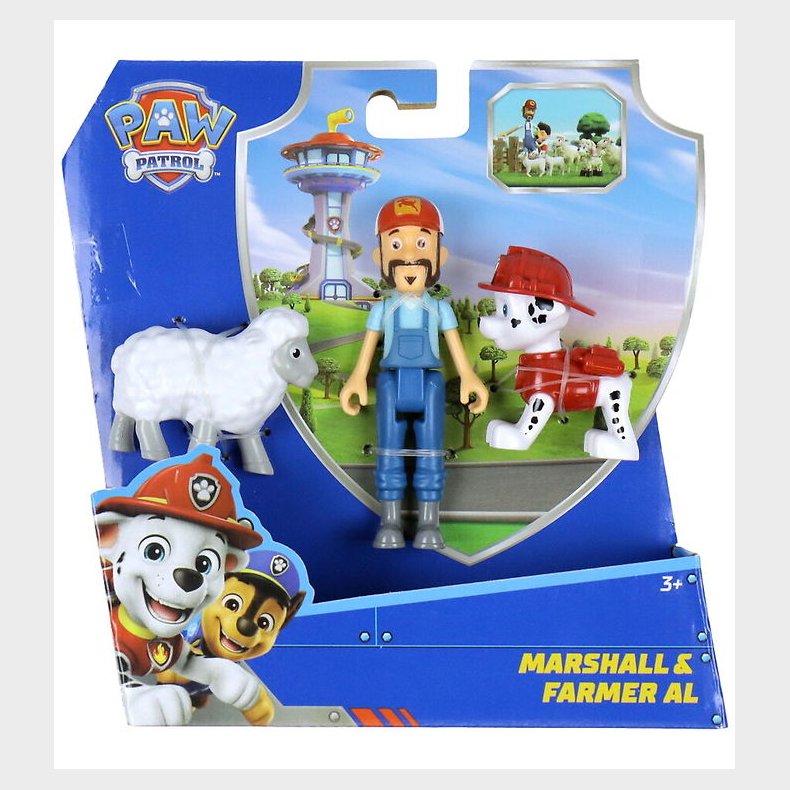 Paw Patrol Legetjsfigurer - Marshall & Farmer Al