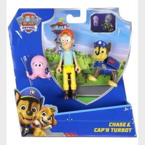 Paw Patrol Legetjsfigurer - Chase & Cap'N Turbot