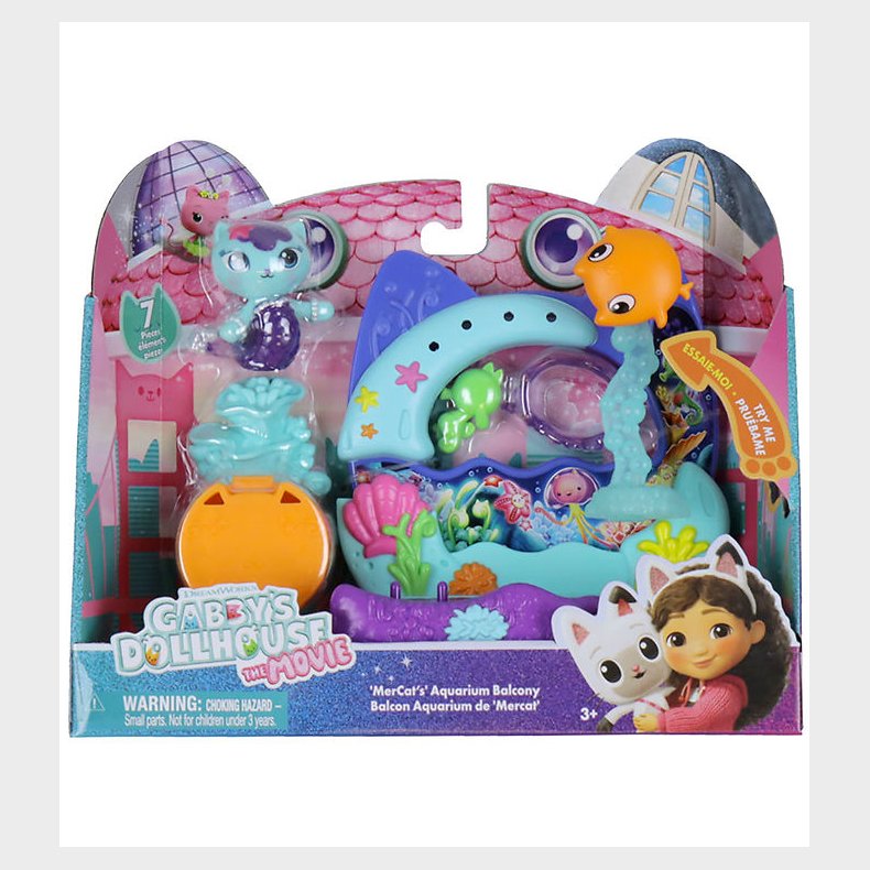 Gabby's Dollhouse Leges�t - 7 Dele - Balcony Set - MerCat's Aqua