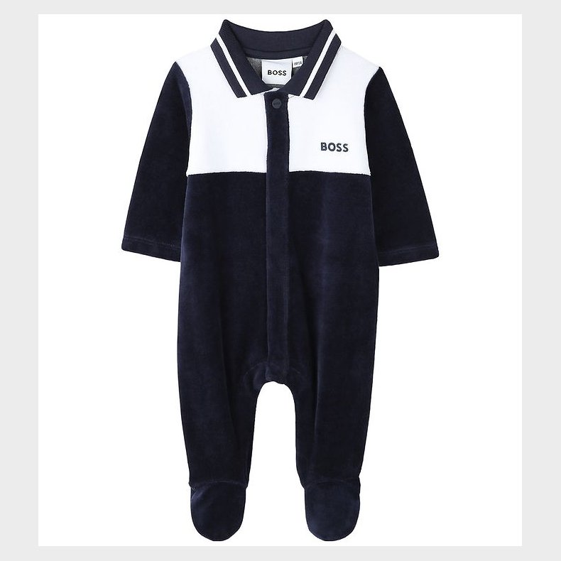 BOSS Gaveske - Natdragt - Velour - Hvid/Navy