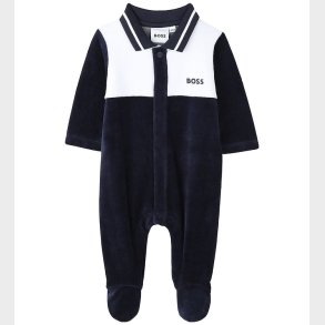 BOSS Gaveske - Natdragt - Velour - Hvid/Navy