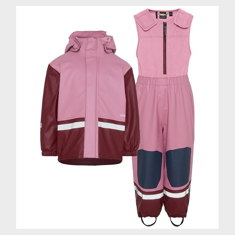 Didrikson Regntj m. Fleece - Boardman - PU - Heather Pink