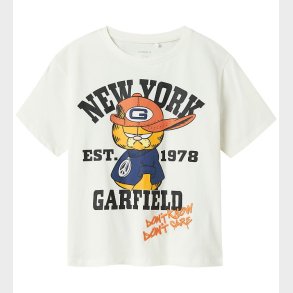 Name It T-shirt - NkmAbbas Garfild - Cloud Dancer