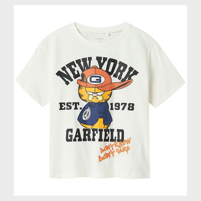 Name It T-shirt - NkmAbbas Garfild - Cloud Dancer