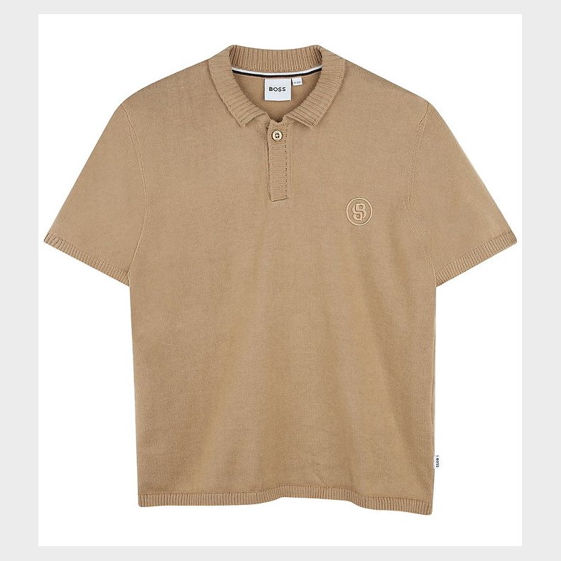 BOSS Polo - Strik - Cookie