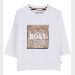 BOSS Bluse - Hvid m. Print