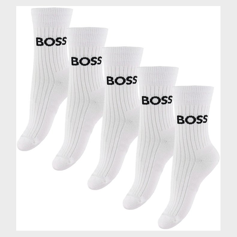 BOSS Strmper - 5-pak - Hvid m. Logo