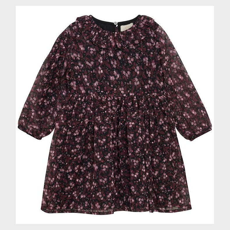 Creamie Kjole - Flower Dobby - Sort