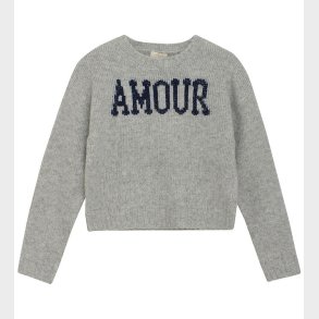 Creamie Bluse - Strik - Pullover Knit - Light Grey Melange