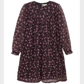 Creamie Kjole - Dress Flower Dobby - Black