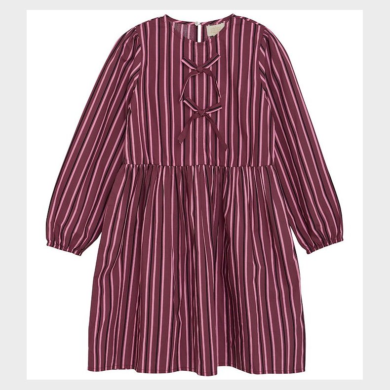 Creamie Kjoler - Dress Woven Stripe - Crushed Berry