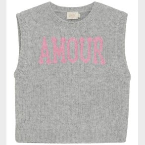 Creamie Vest - Strik - Slipover Knit - Light Grey Melange