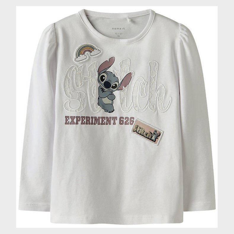 Name It Bluse - Stitch - NmfArna - Cloud Dancer