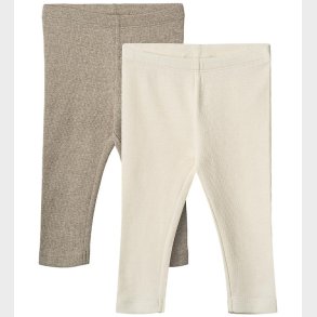 Wheat Leggings - Rib - 2-pak - Jules - Gravel Melange