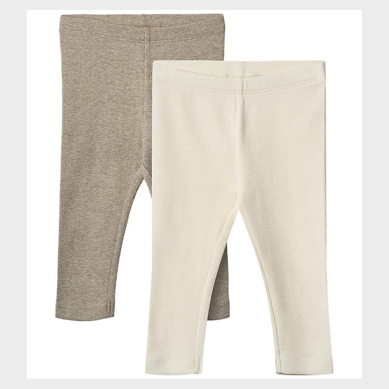 Wheat Leggings - Rib - 2-pak - Jules - Gravel Melange