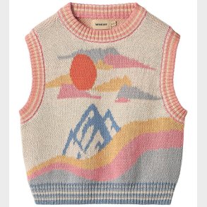 Wheat Vest - Strik - Maria - Beige/Multi