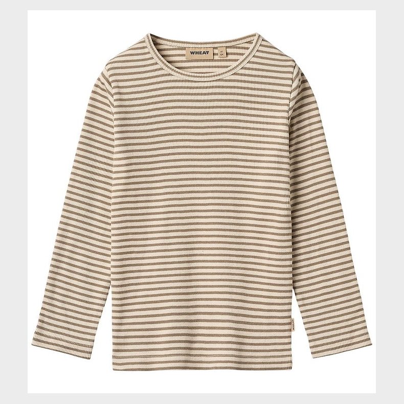 Wheat Bluse - Rib - Stig - Stone Stripe