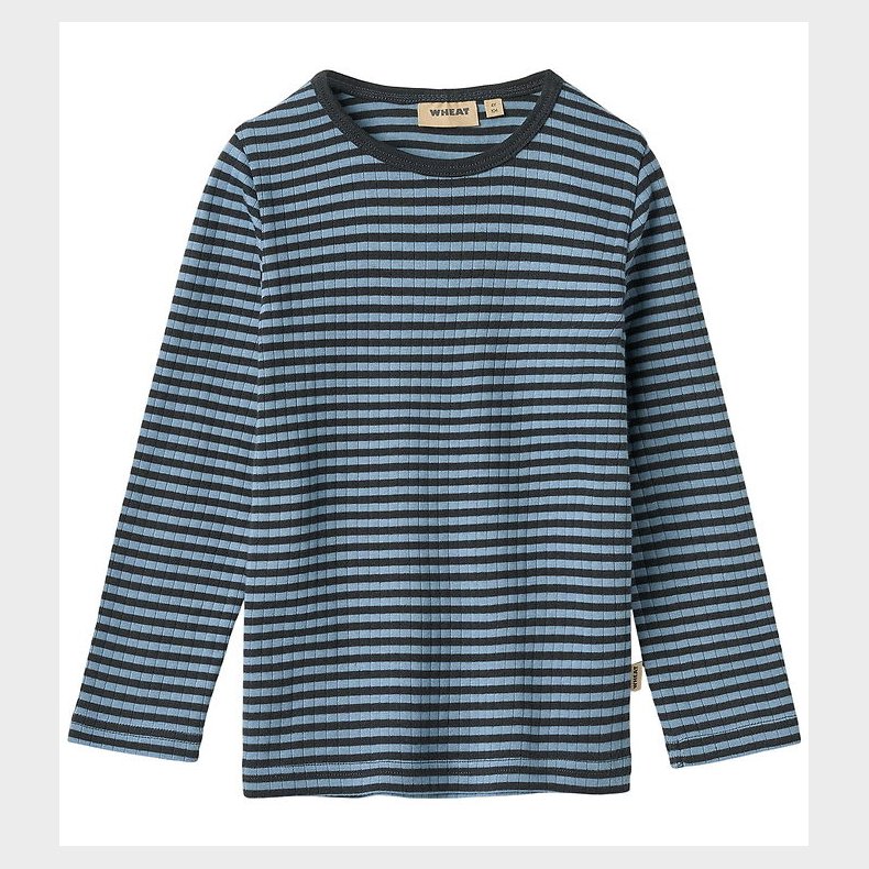 Wheat Bluse - Rib - Stig - Bright Blue Stripe