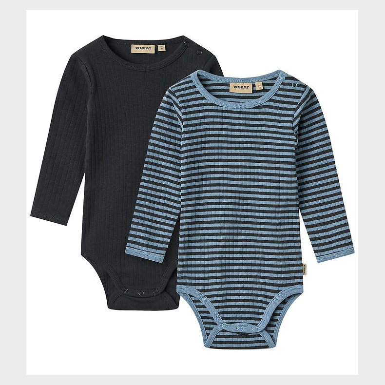 Wheat Body l/ - Rib - 2-pak - Berti - Bright Blue Stripe