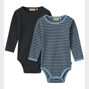 Wheat Body l/� - Rib - 2-pak - Berti - Bright Blue Stripe