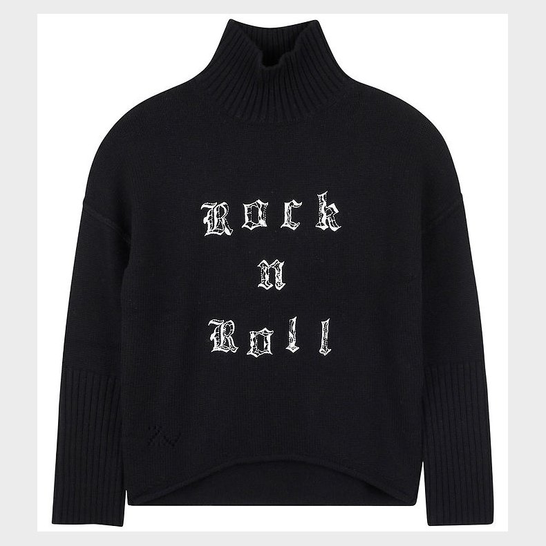 Zadig & Voltaire Bluse - Uld/Polyamid - Sort m. Hvid