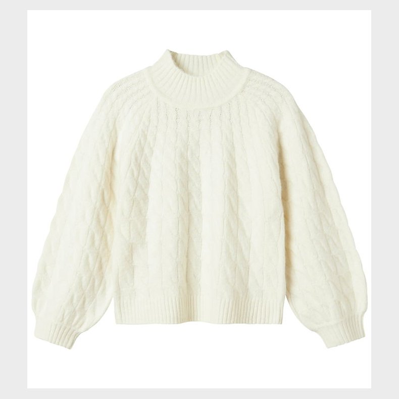 Name It Bluse - Strik - NkfNadalie - Cloud Dancer