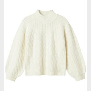 Name It Bluse - Strik - NkfNadalie - Cloud Dancer