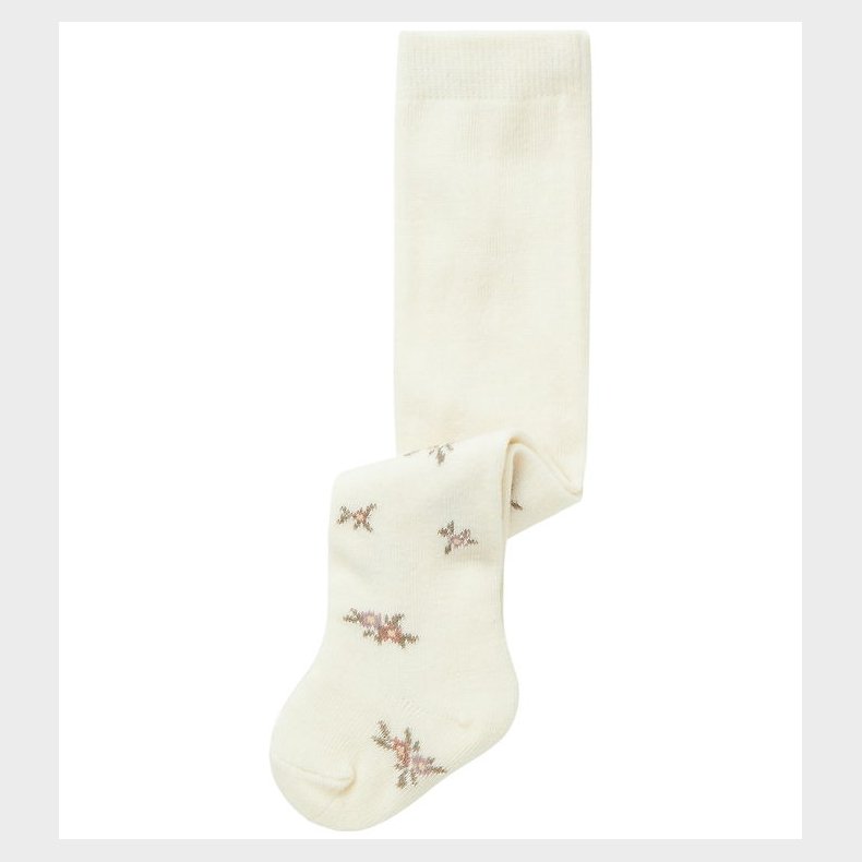 Name It Strmpebukser - Uld - NbfWak - Snow White/Small flowers