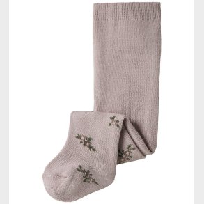 Name It Strmpebukser - Uld - NbfWak - Shadow Gray/Small flowers