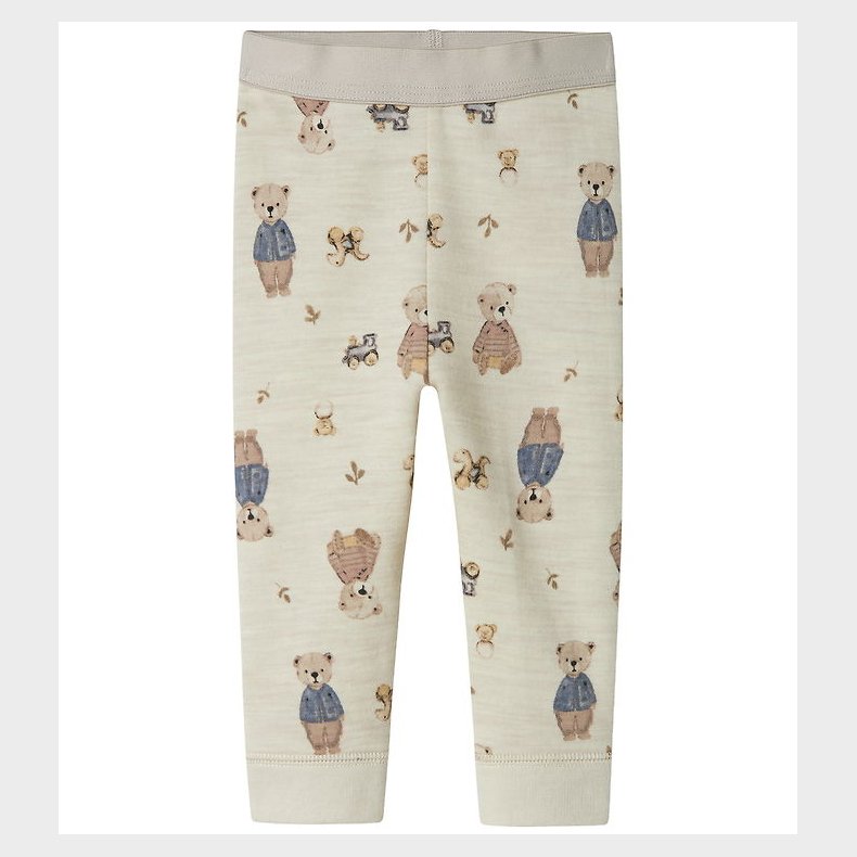 Name It Leggings - Uld - NbnWup - Peyote Melange/Bear