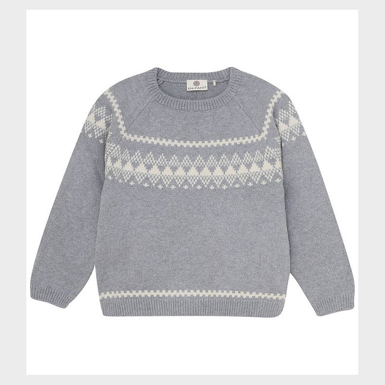 En Fant Bluse - Strik - Wool - Light Grey Melange