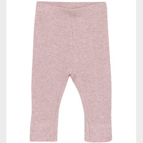 Fixoni Leggings - Rib - Pale Mauve Melange