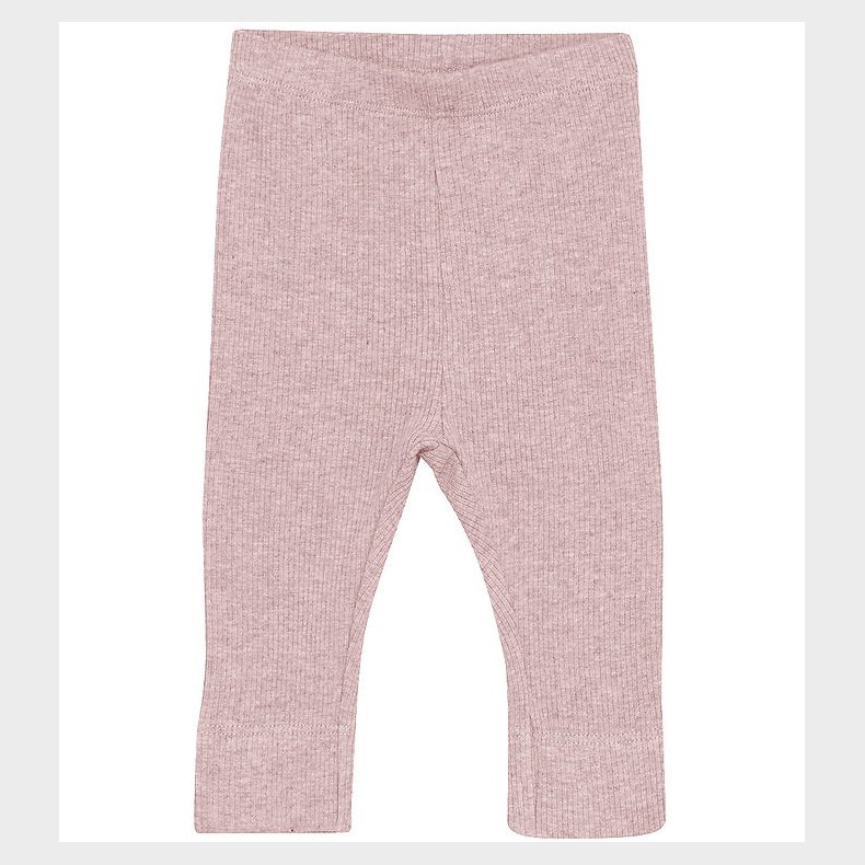 Fixoni Leggings - Rib - Pale Mauve Melange